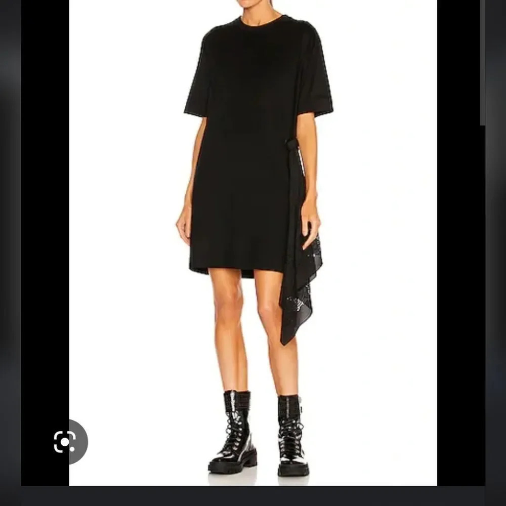 Givenchy Bandana Black Short-Sleeved Side Tie Fastening T-Shirt Dress Si… - Picture 16 of 16